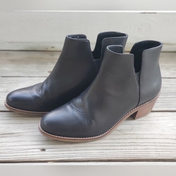 Cole Haan Black Leather Ankle Boots - Picture 9 of 9